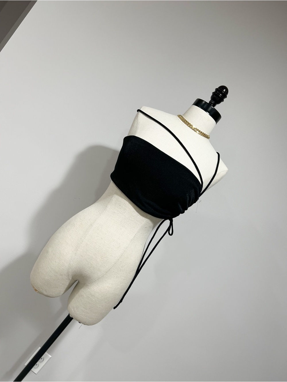 Princess Polly Black Wrap-Style Crop Top